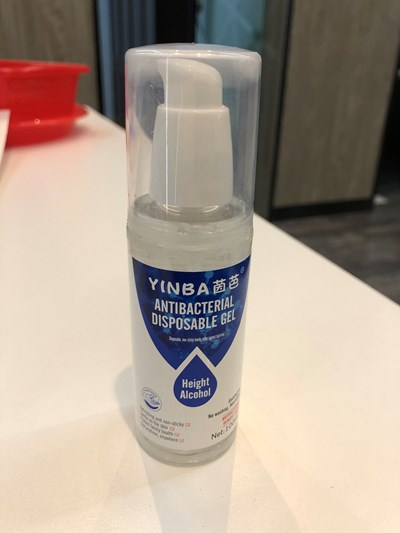 front - YINBA ANTIBACTERIAL DISPOSABLE GEL 100ml 2